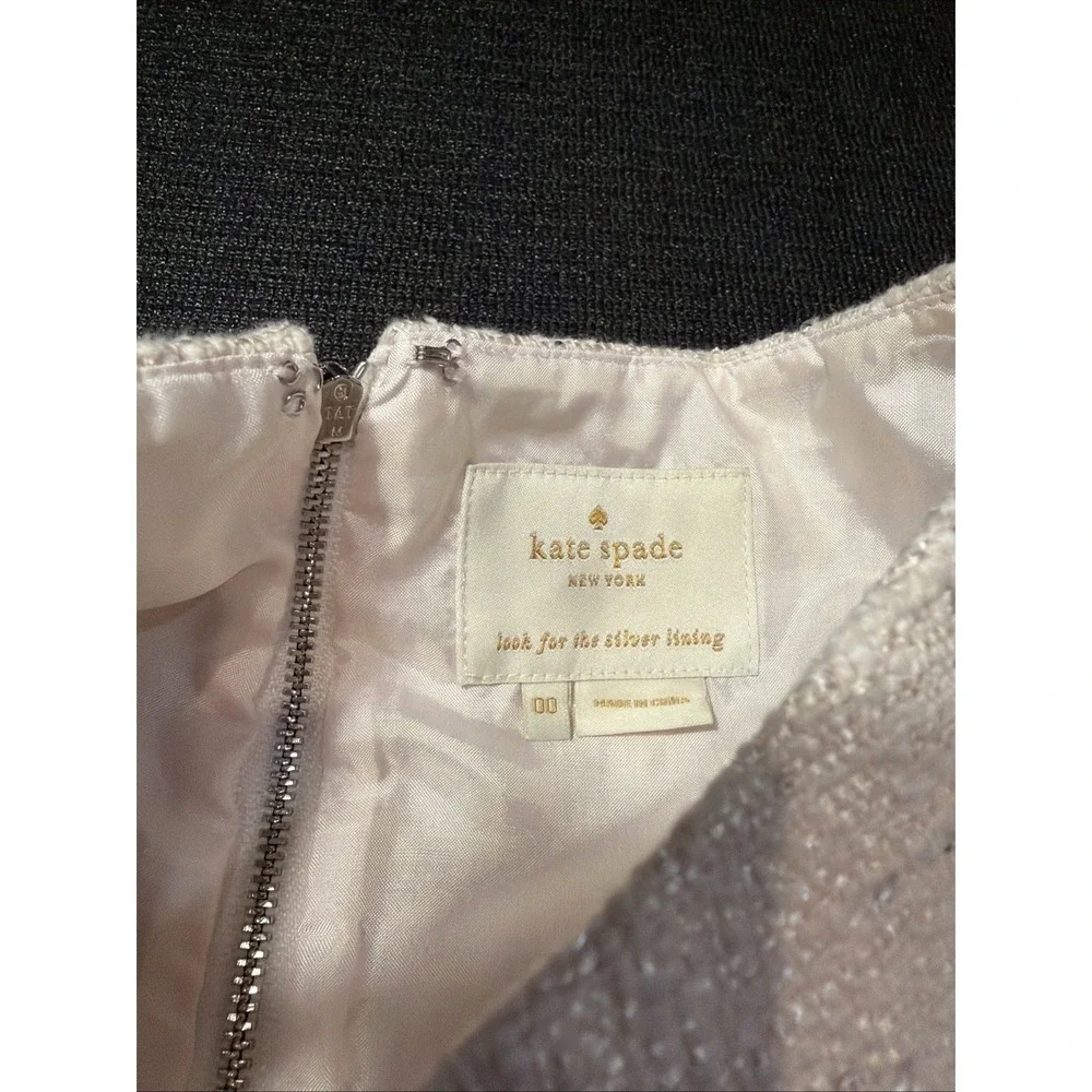 KATE SPADE Summer Tweed Sequin Dress Size 00 Beige‎